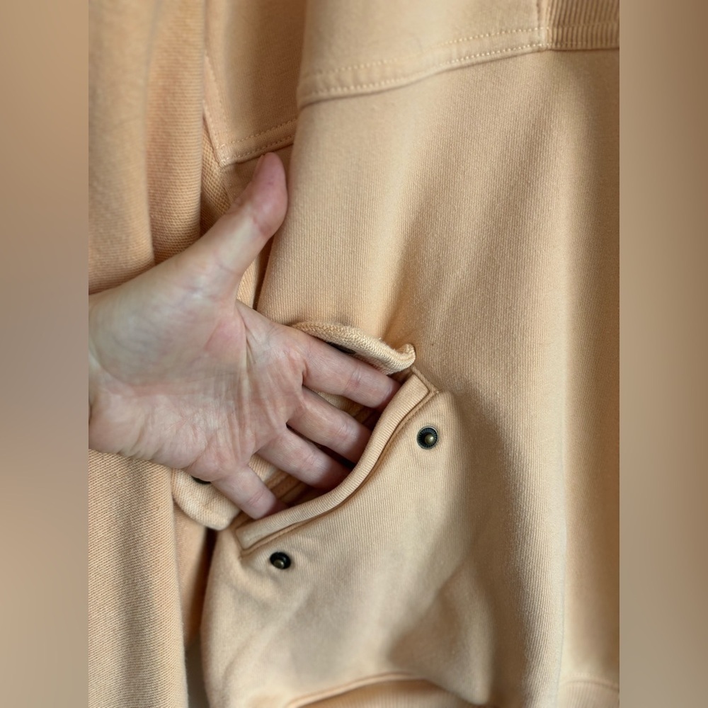 Aerie Pullover Peach Quarter-Zip Turtleneck Oversized Size M Unisex - Picture 3 of 9